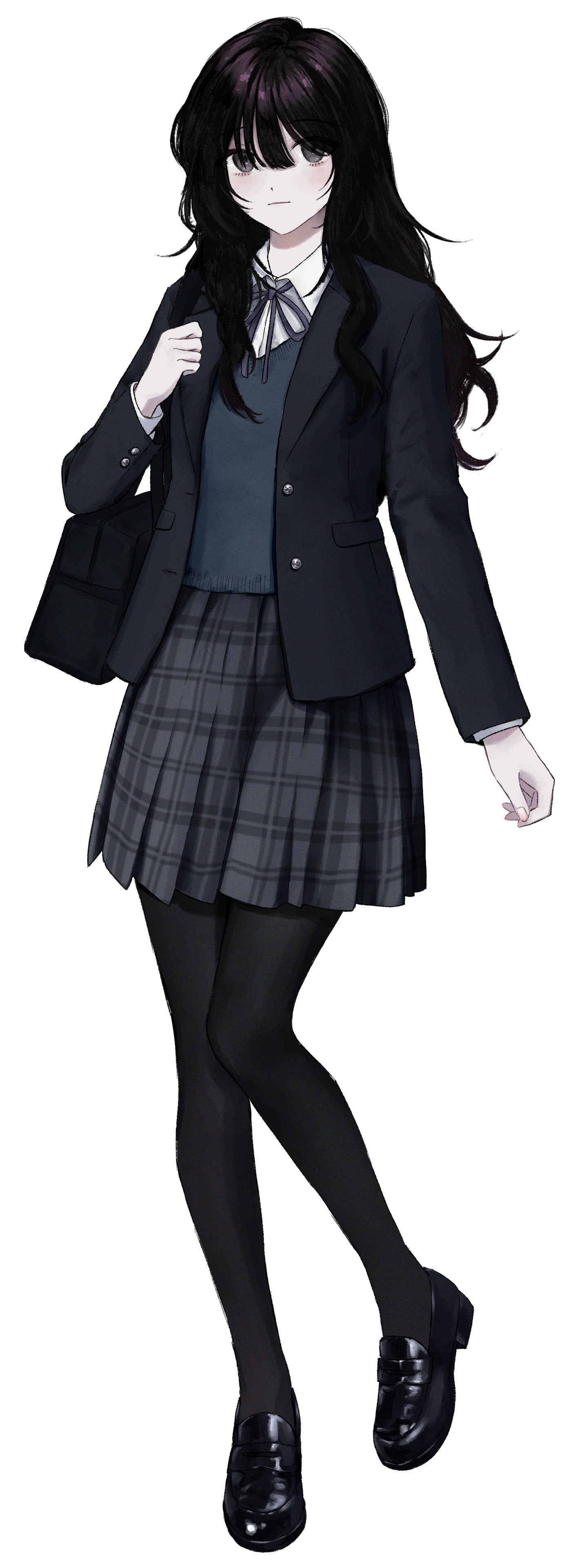 宝花の学生服立ち絵