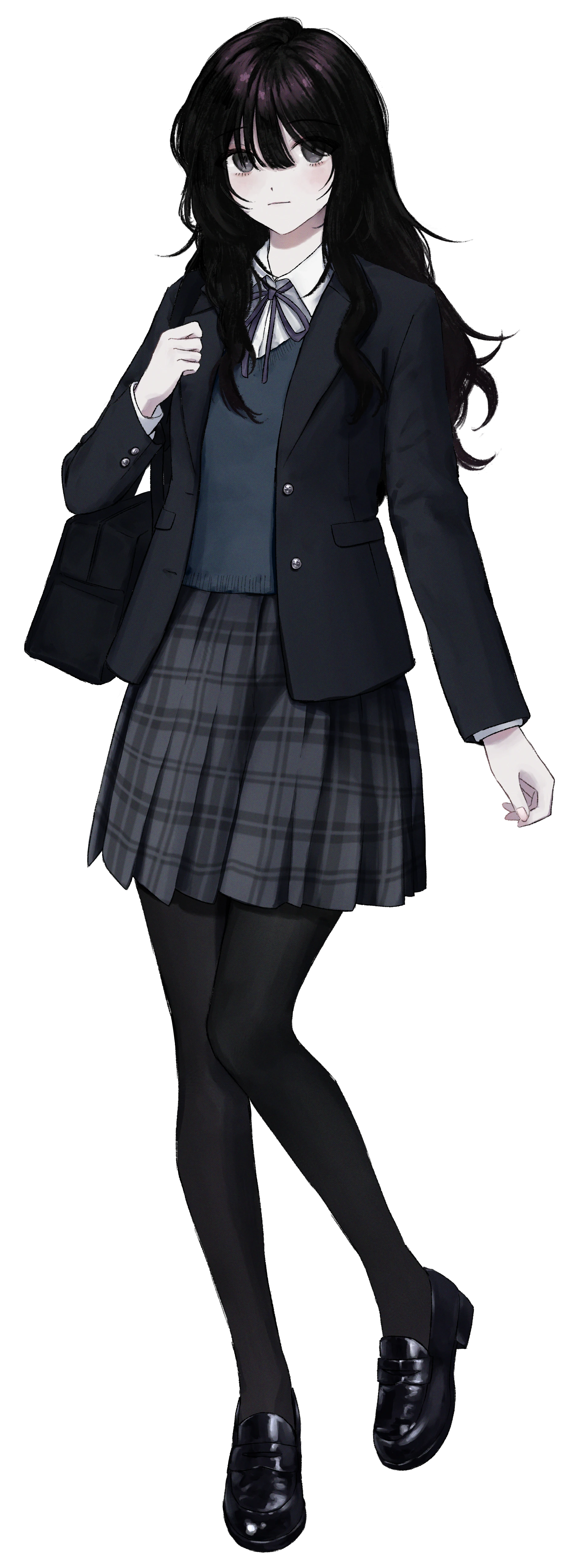 宝花の学生服立ち絵